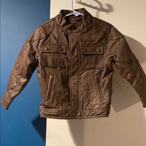 Leather jacket for toddler boys